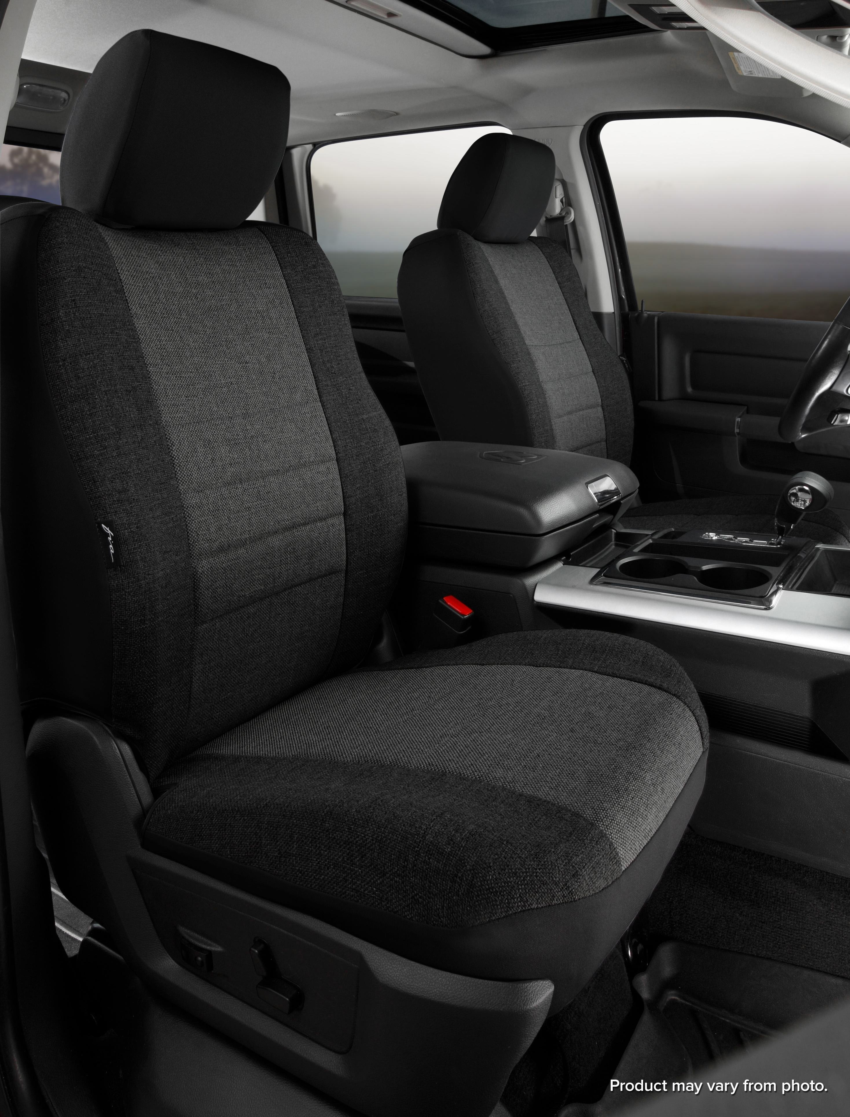 OE30 Series - Oe Tweed Custom Fit Front Seat Cover- Charcoal