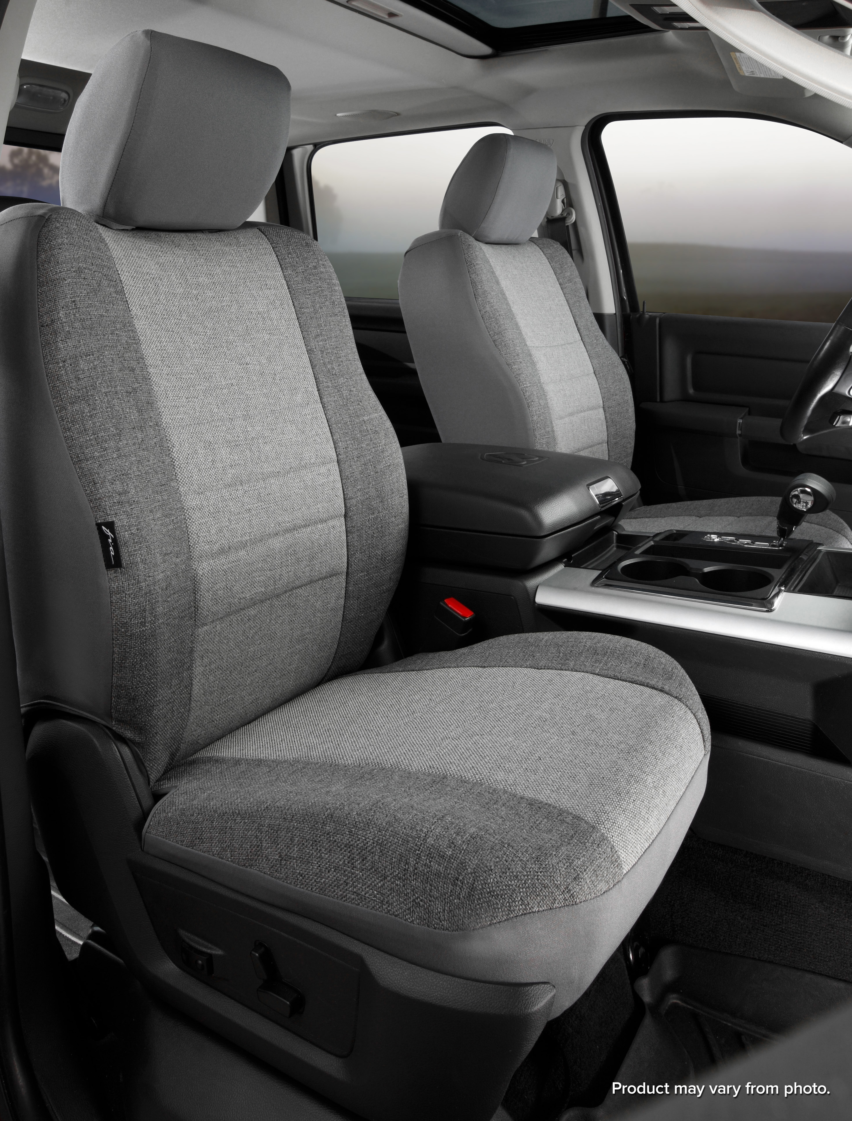 OE30 Series - Oe Tweed Custom Fit Front Seat Cover- Gray