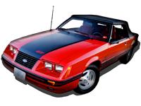 84-86 Mustang Mcclaren Top W/ Curtain - Replacement Convertible Tops & Pads