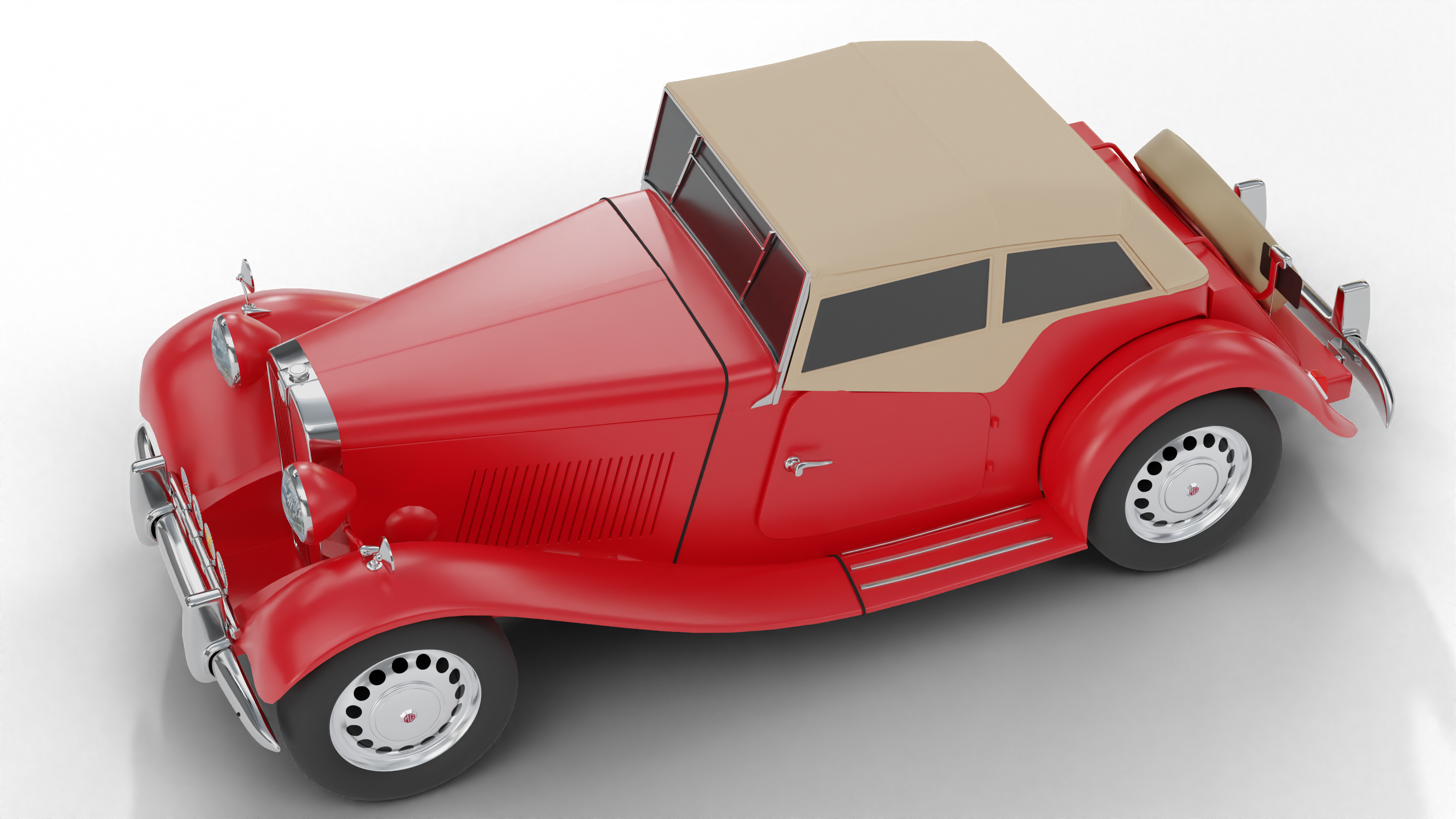 50-52 Mg-Td (2 Bow) Top W/ Plastic - Replacement Convertible Tops & Pads